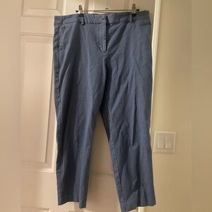 LOFT Blue Riviera Slim Cropped Pants